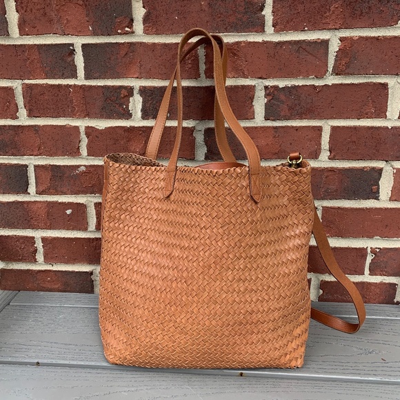 Madewell Medium Transport Tote - Woven Leather - Picture 1 of 12